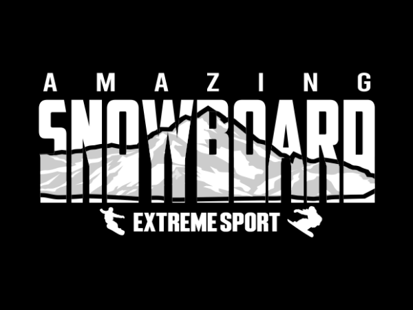 Amazing snowboard poster t shirt vector