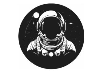 ASTRONAUT BLACK AND WHITE