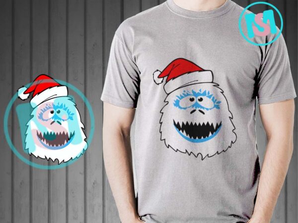 Abominable snowman christmas svg, bigfoot yeti christmas svg t shirt vector