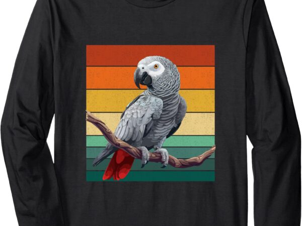 African grey parrot long sleeve t-shirt