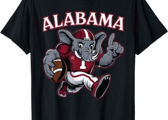 Alabama AL Vintage Sports Funny Love Elephant Animal Men Kid T-Shirt