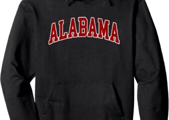 Alabama – Throwback Design Print – Classic Pullover Hoodie