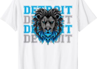 All Grit – Detroit Cool Retro Lion Lovers Detroit Apparel T-Shirt