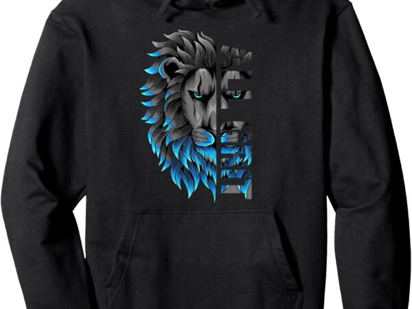 All grit retro lion lover women men kid pullover hoodie t shirt vector