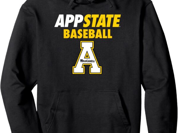 App state baseball mountaineers sports fan pullover hoodie t shirt vector