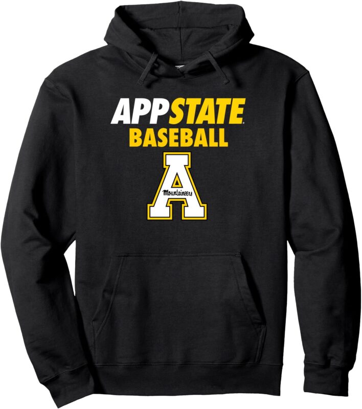 App State Baseball Mountaineers Sports Fan Pullover Hoodie