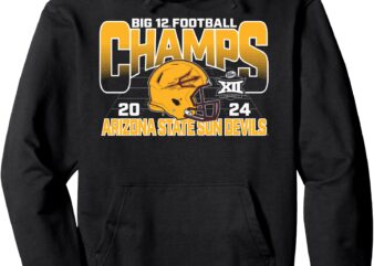 Arizona State Sun Devils Big 12 Champs 2024 Football Helmet Pullover Hoodie