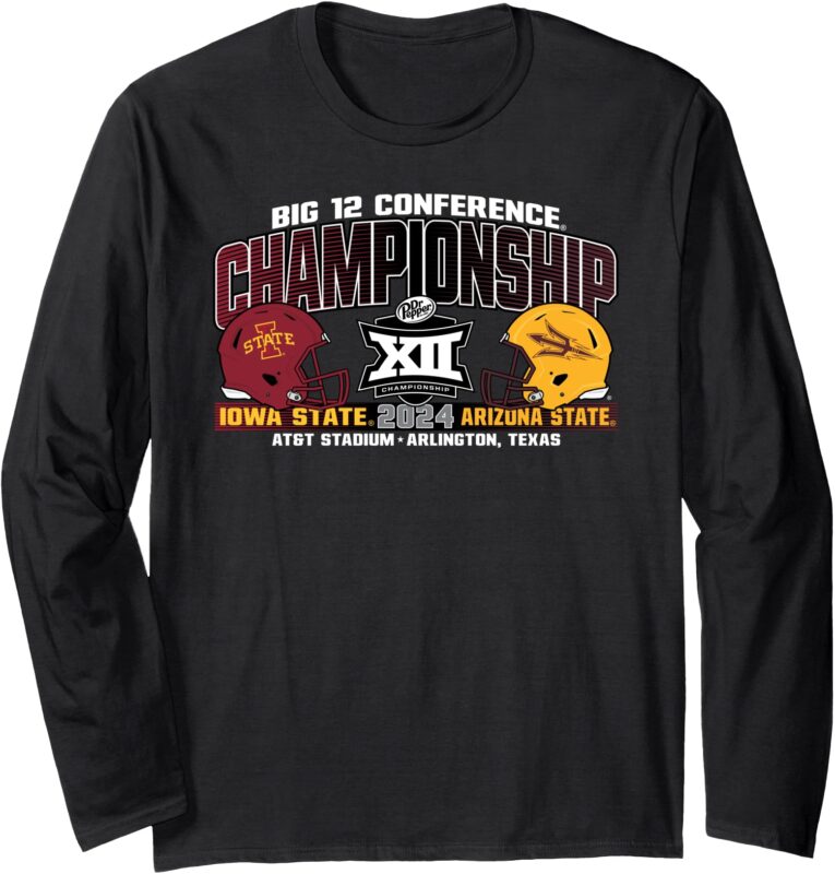 Arizona State vs Iowa State Big 12 Championship 2024 Helmets Long Sleeve T-Shirt