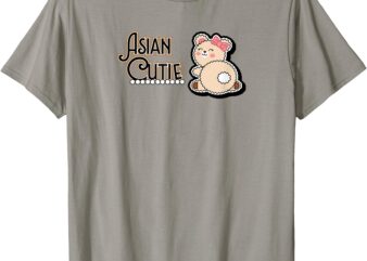 _Asian Cutie_ Coquette Teddy Bear Design with Bow – Adorable T-Shirt