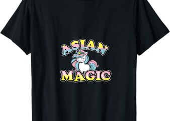 _Asian Magic_ Whimsical Pastel Unicorn Design – Playful T-Shirt