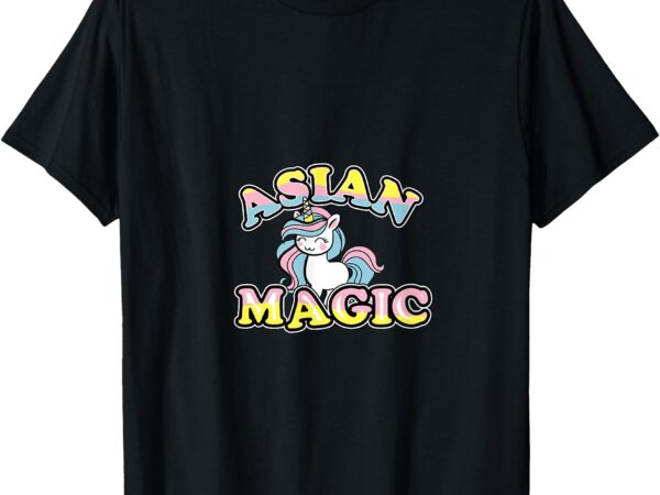 _asian magic_ whimsical pastel unicorn design – playful t-shirt