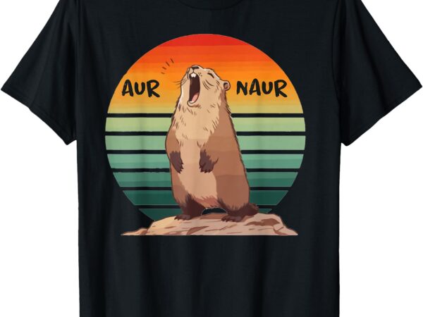 Aur naur funny meme bear retro vintage lover humor slang t-shirt