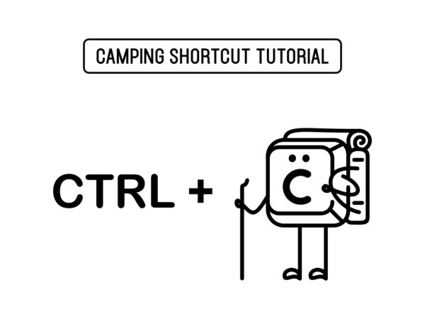 Camping shortcut t shirt vector file