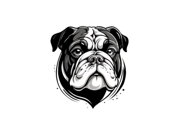 Bulldog t shirt template