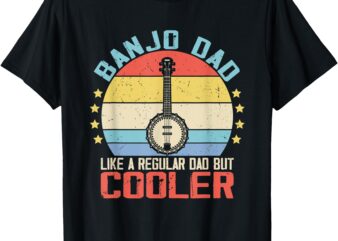 Banjo Teacher Player Dad For Bluegrass Guitarist Musician T-Shirt