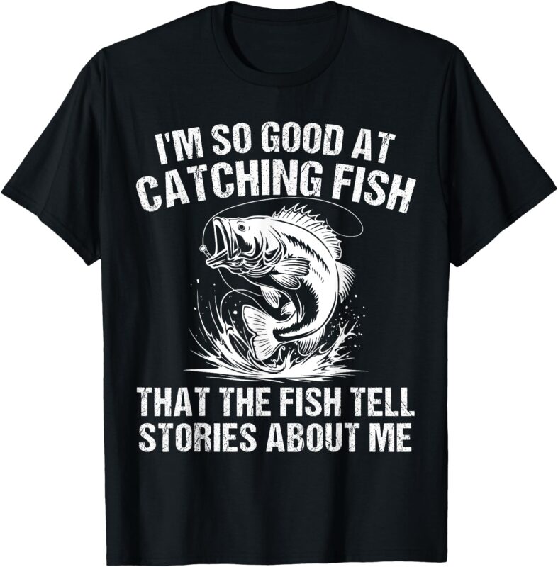 Bass Fishing Angler Funny Fisherman Catching Fish T-Shirt