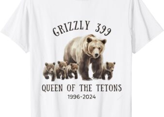 Bear T-Shirt grizzly 399, queen of the tetons