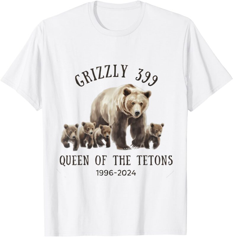 Bear T-Shirt grizzly 399, queen of the tetons