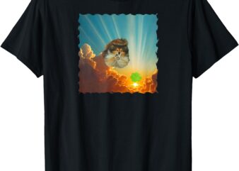 Beautiful Shetland Sheepdog Jumping Through the Clouds T-Shirt