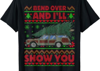 Bend Over And I’ll Show You Ugly Christmas Couple Matching T-Shirt