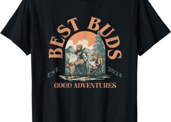 Best Buds Father And Son Matching Outdoors Adventures T-Shirt