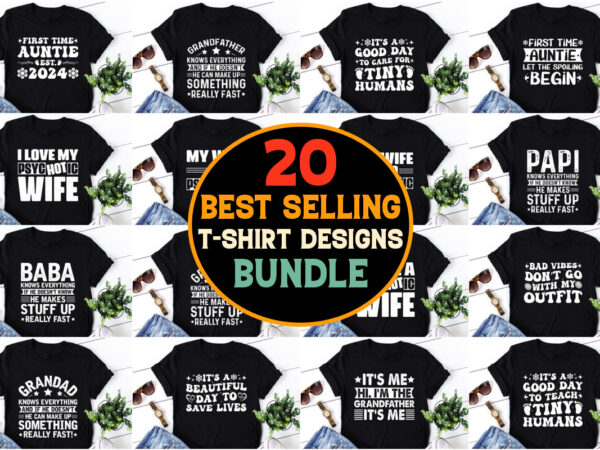 Pod best selling t-shirt design bundle