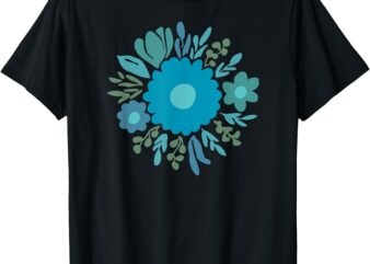 Blue Floral Bouquet T-Shirt