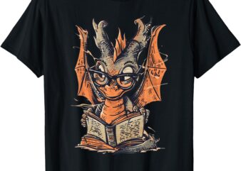 Bookworm Dragon Little Reader T-Shirt