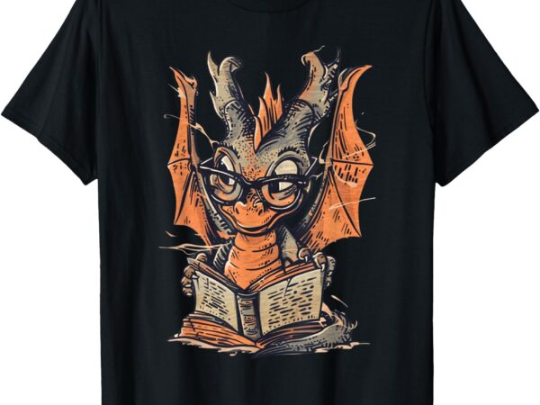 Bookworm dragon little reader t-shirt