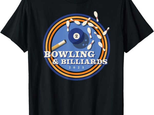 Bowling and billiards – 2 ball t-shirt