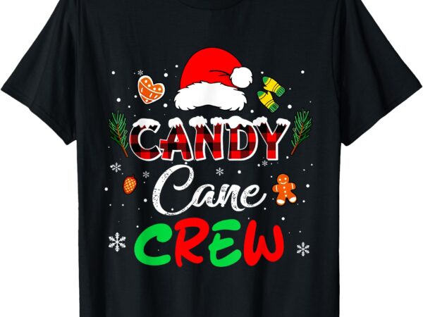 Boys girls t-shirt candy cane crew