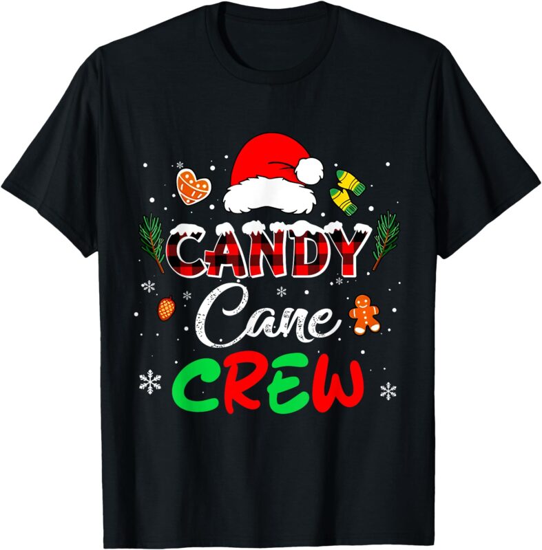 Boys Girls T-Shirt candy cane crew