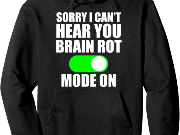 Brain rot shirt for kids funny brainrot merch boys gamer pullover hoodie