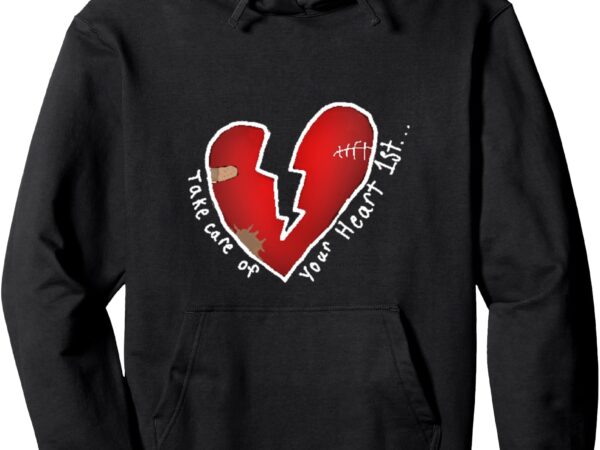 Broken heart pullover hoodie t shirt template