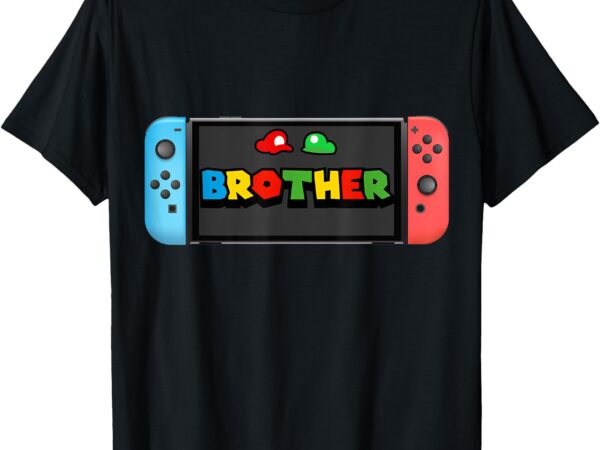 Brother of the birthday boy game gaming mom and dad family t-shirt