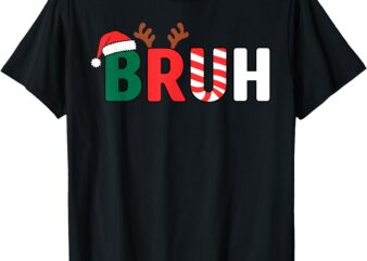 Bruh Christmas Shirt Kids Xmas Teens Boys Funny Christmas T-Shirt