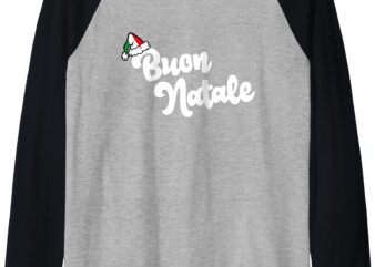 Buon Natale Raglan Baseball Tee