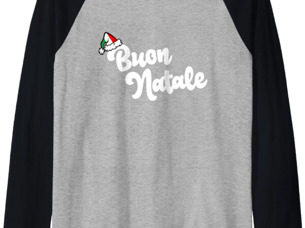 Buon natale raglan baseball tee t shirt template