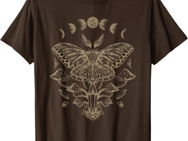 Butterfly grunge fairycore aesthetic luna moth mushrooms y2k t-shirt