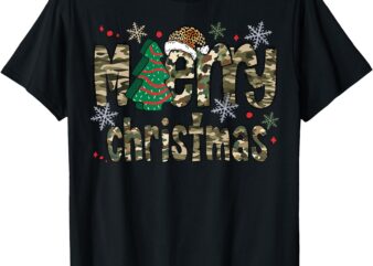 Camouflage Old Camo Coquette Bow Hunting Merry Christmas T-Shirt