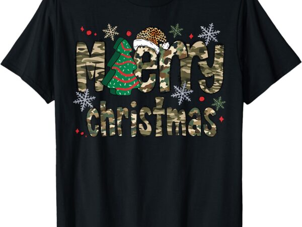 Camouflage old camo coquette bow hunting merry christmas t-shirt