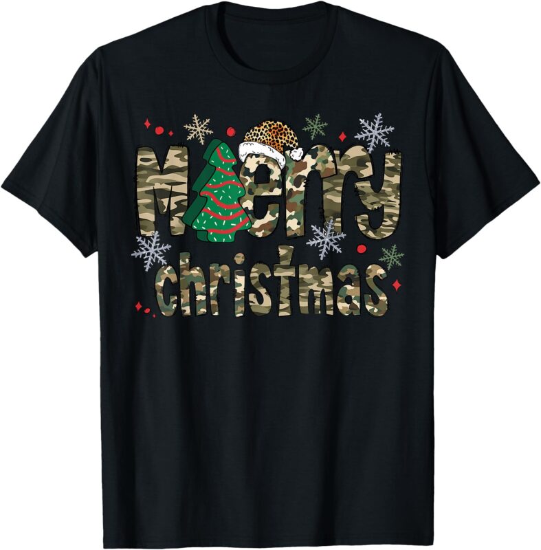 Camouflage Old Camo Coquette Bow Hunting Merry Christmas T-Shirt