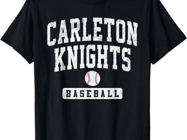 Carleton college knights baseball arch vintage design men t-shirt