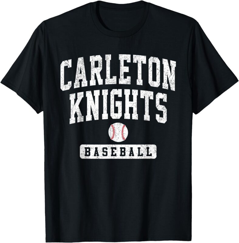 Carleton College Knights Baseball Arch Vintage Design Men T-Shirt