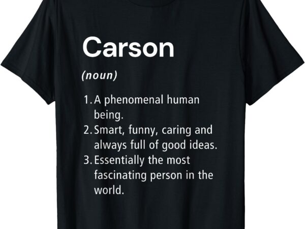 Carson name definition funny dictionary t-shirt