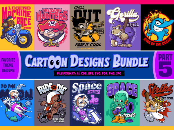 Cartoon designs bundle part 5