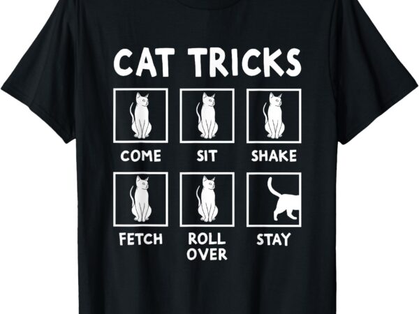 Cat owner funny cat tricks for feline kitten lover men women t-shirt