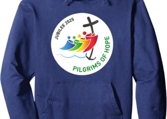 Catholic Church Jubilee 2025 – Pilgrims of Hope – Blue Pullover Hoodie