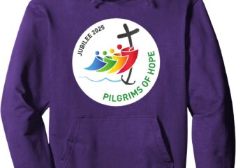 Catholic Church Jubilee 2025 – Pilgrims of Hope – Purple Pullover Hoodie