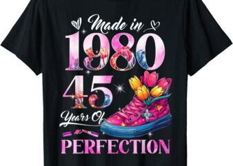 Chapter 45 EST 1980 45 Years Old Gifts 45th Birthday Queen T-Shirt